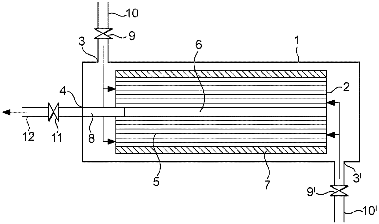 Method of filtration and backwashing using hollow fibre membrane elements