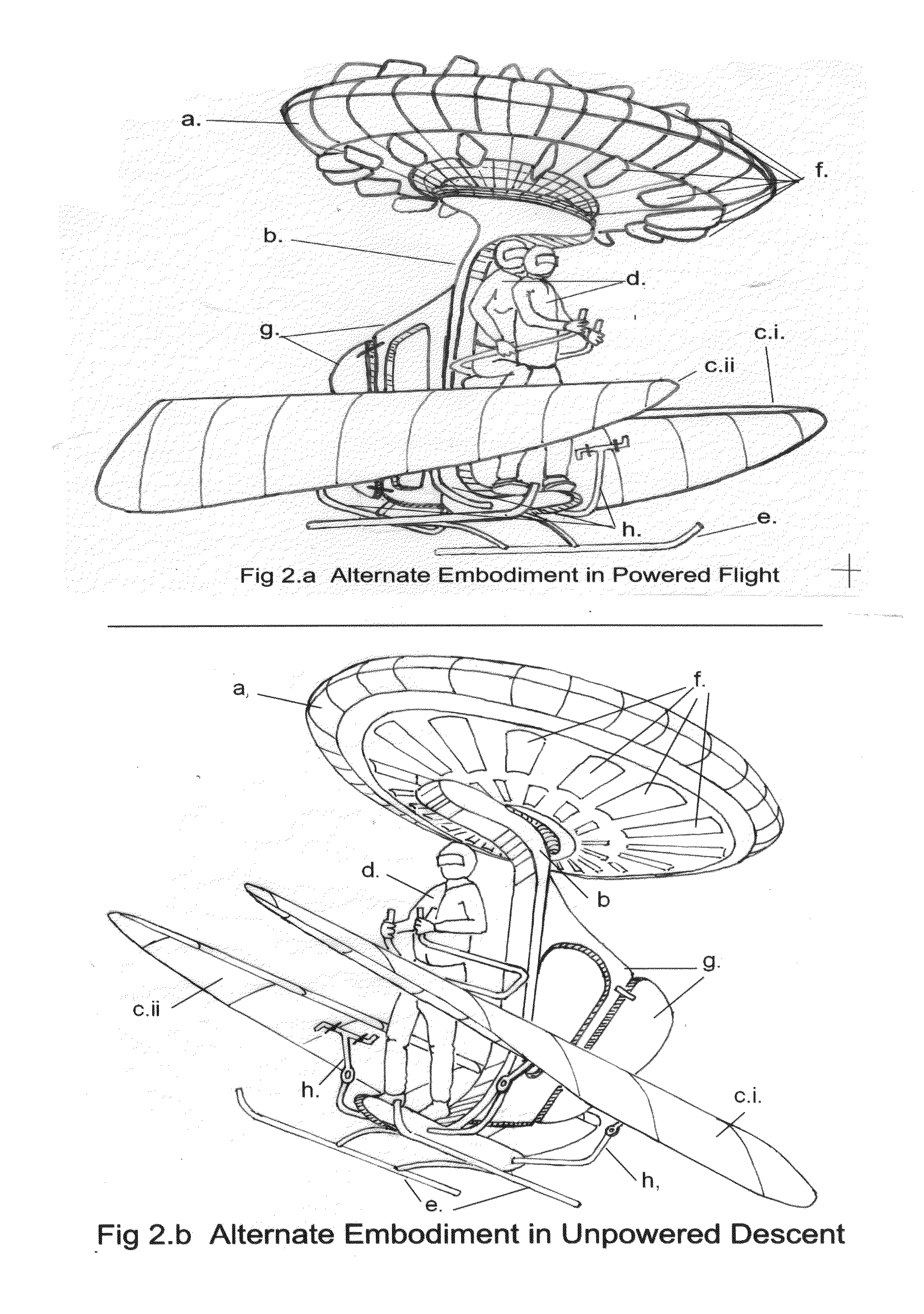 Safety flier--a parachute-glider air-vehicle with vertical take-off and landing capability