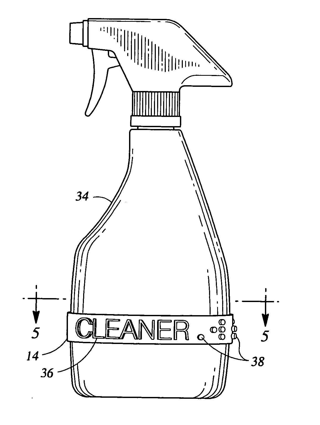 Device and method for identifying containers personal to sighted and visually handicapped individuals