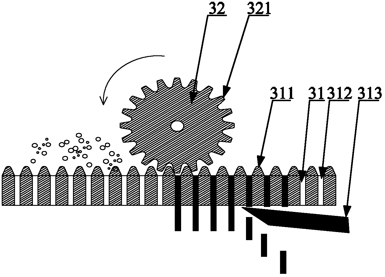 Biomass particle molding module and biomass particle molding machine