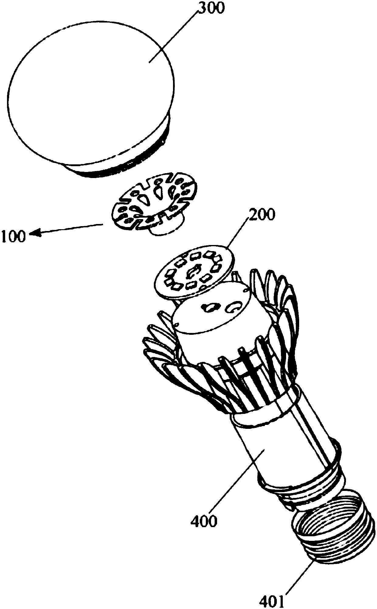 Optical light distribution module and bulb lamp structure with optical light distribution module