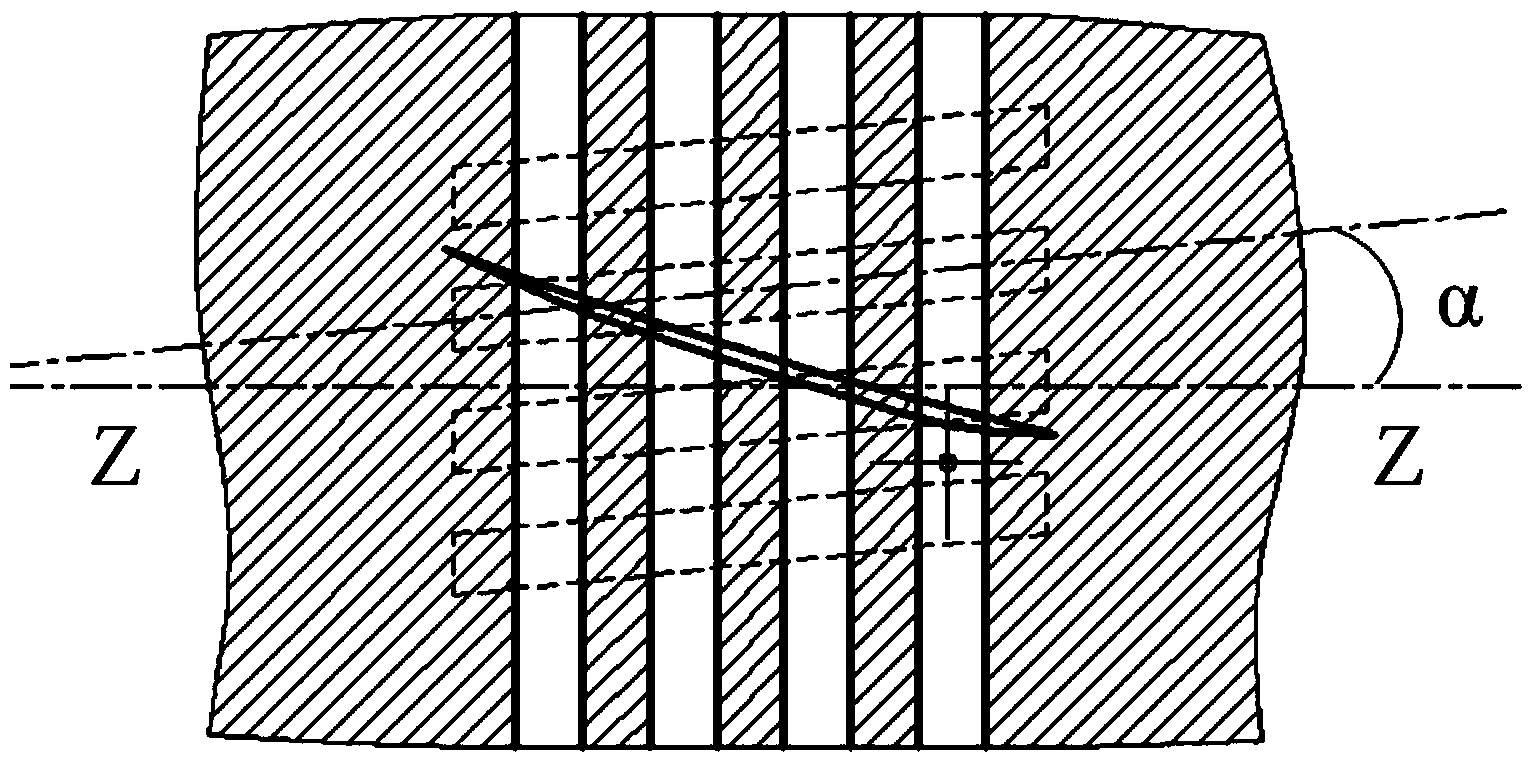 Treatment and flow control method for gas compressor casing with scattered seam type circumferential grooves