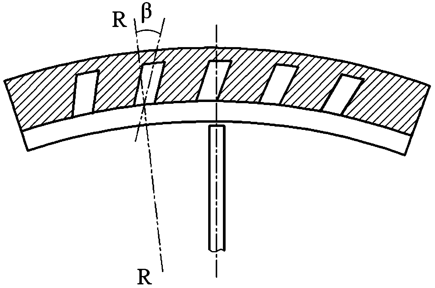 Treatment and flow control method for gas compressor casing with scattered seam type circumferential grooves