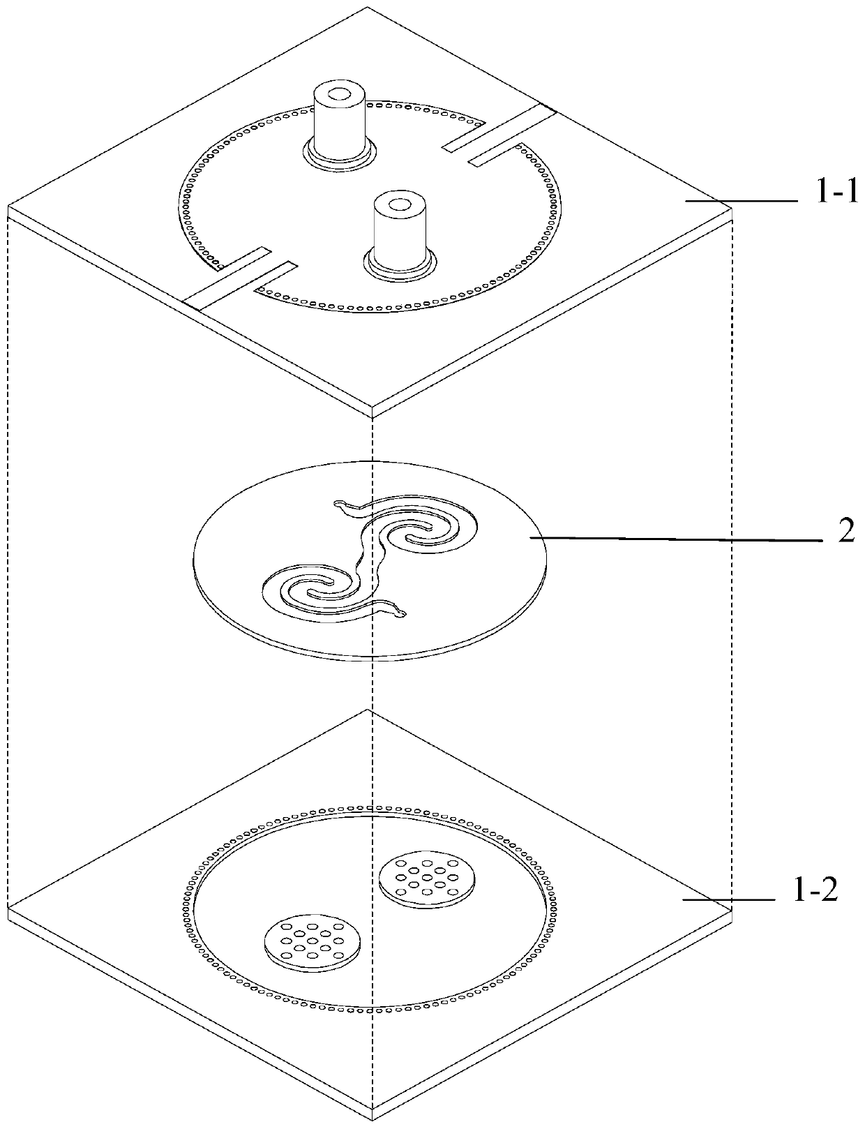 Microwave sensor based on double-reentrant cavity and microfluidics technology