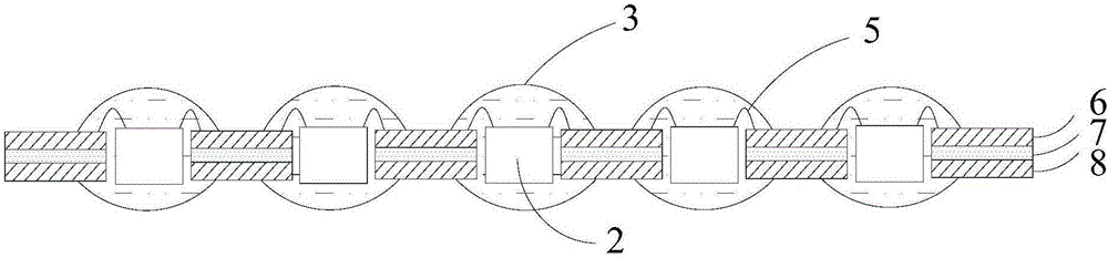 Omnidirectional luminescence flexible LED filament and manufacturing method thereof