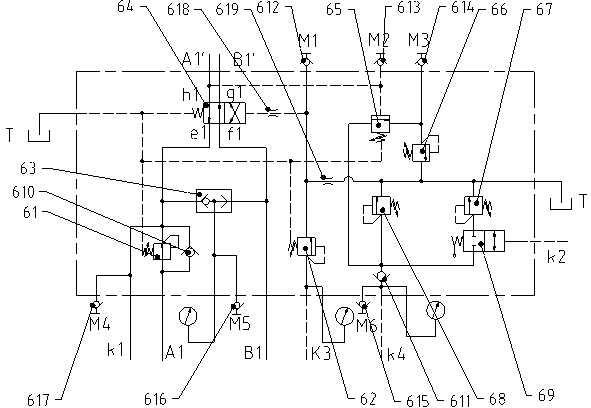 Hydraulic control system of drill loader