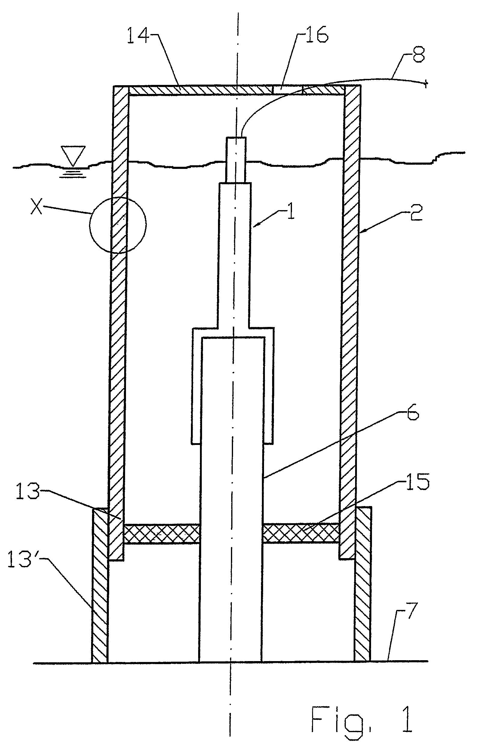 Method and device for environmentally friendly ramming under water