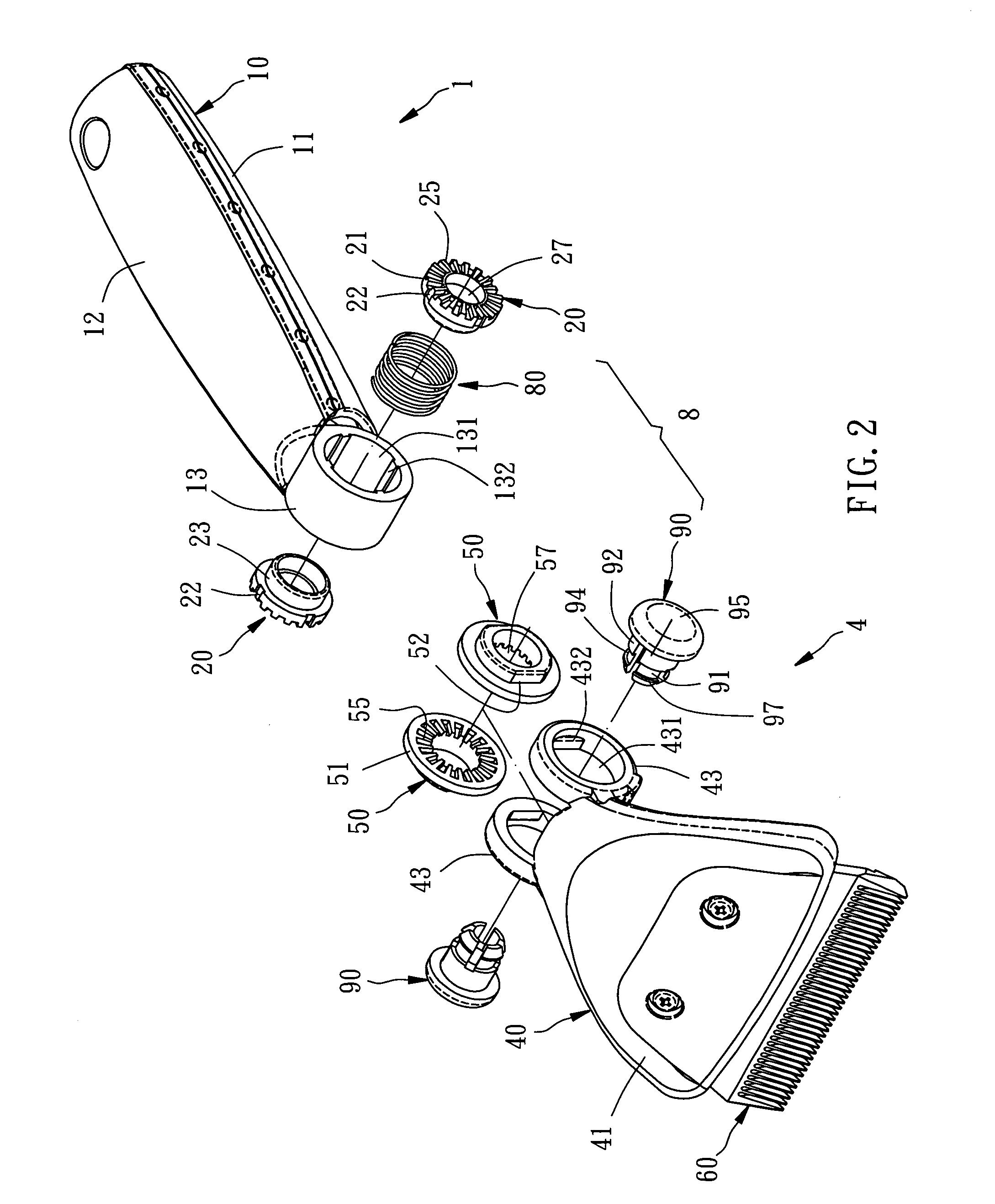 Pet grooming comb capable of adjusting holding angle easily