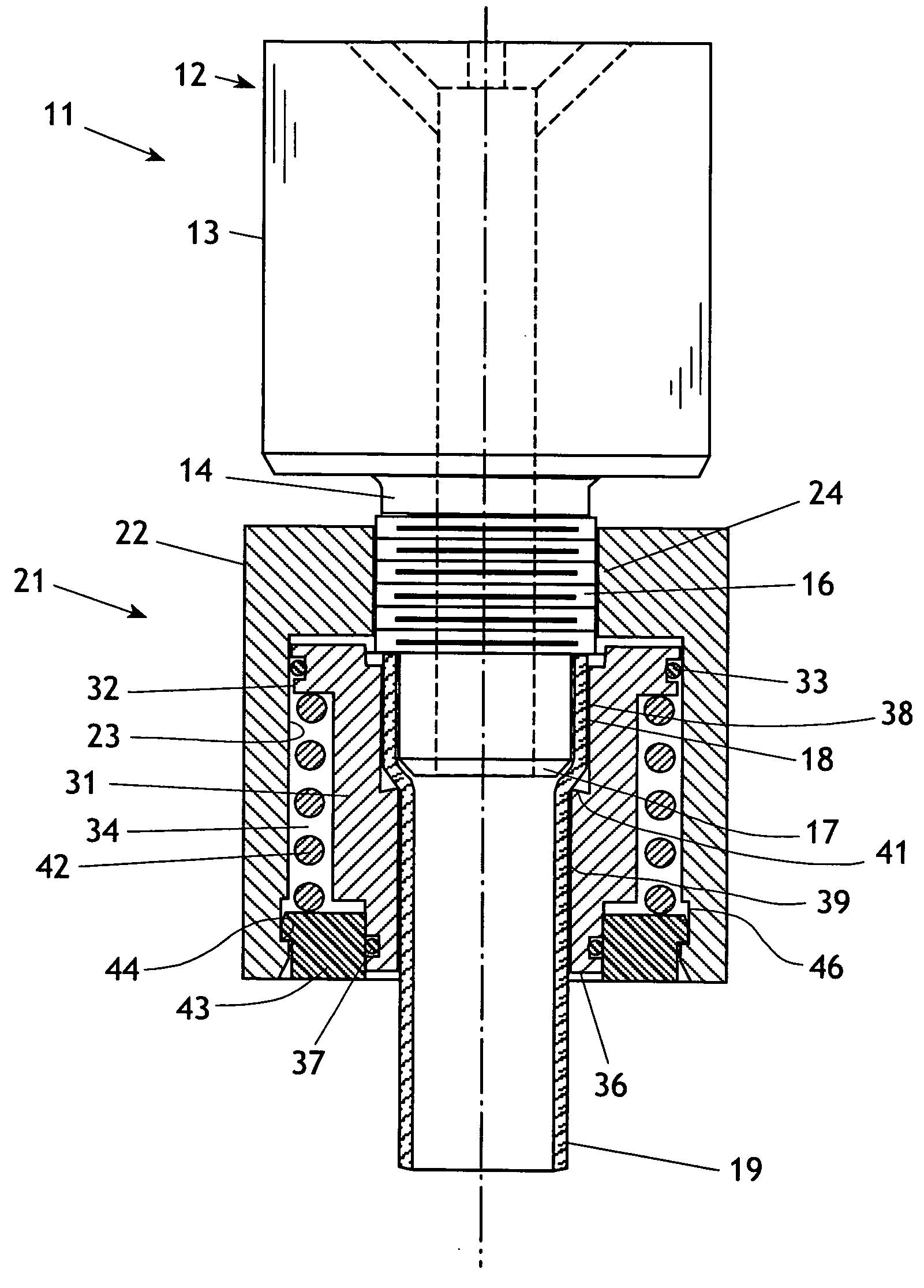 Spring-loaded stay-tight retaining nut assembly for a tubing fitting