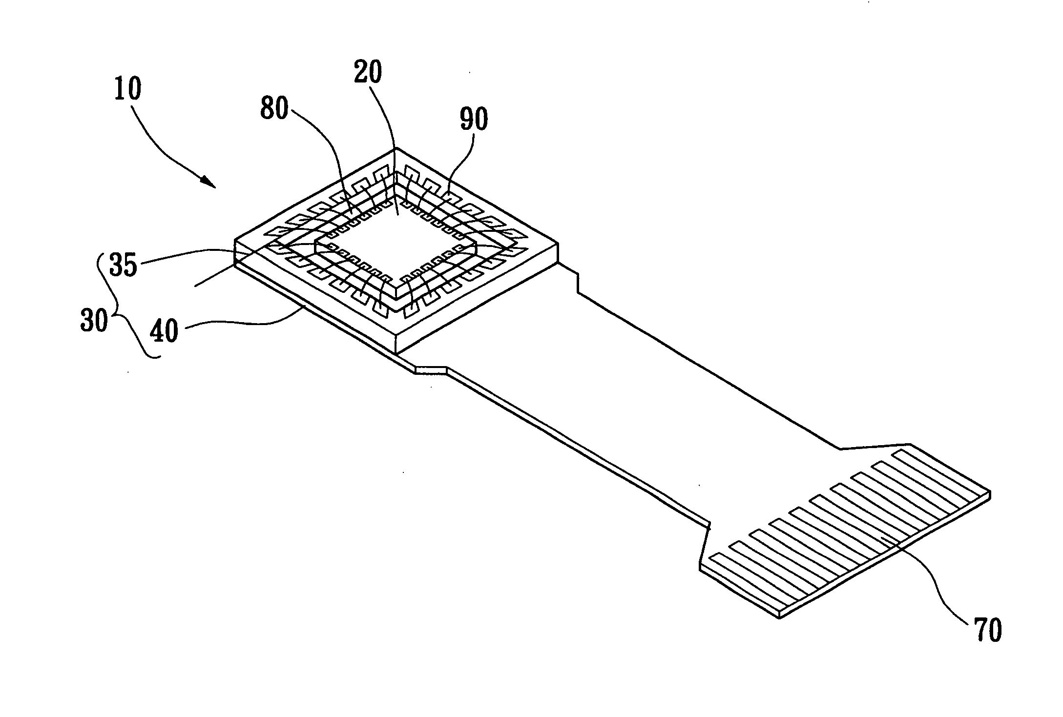 Chip package substrate having soft circuit board and method for fabricating the same