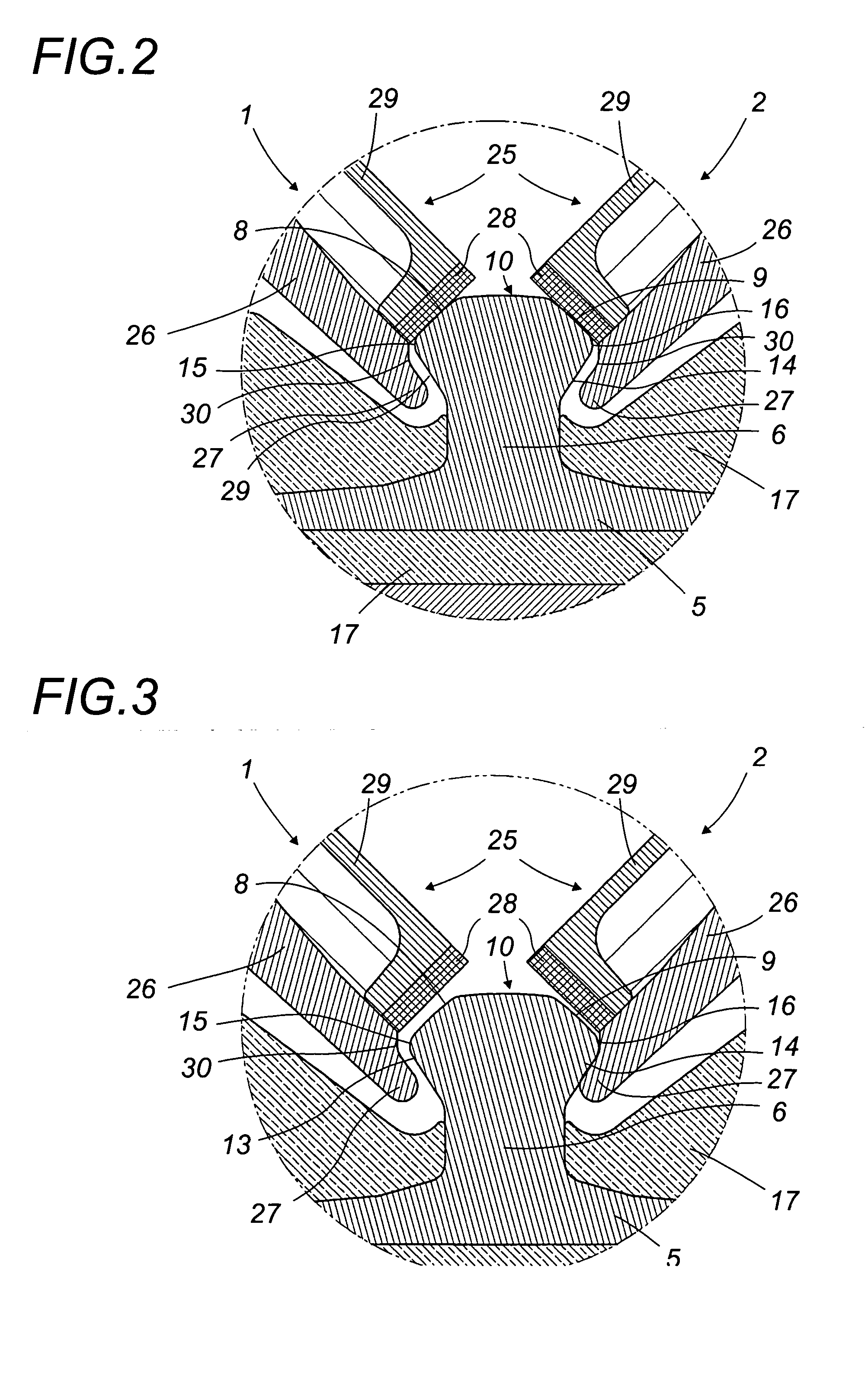 Guide assembly for guide rail comprising pair of angled guide wheels