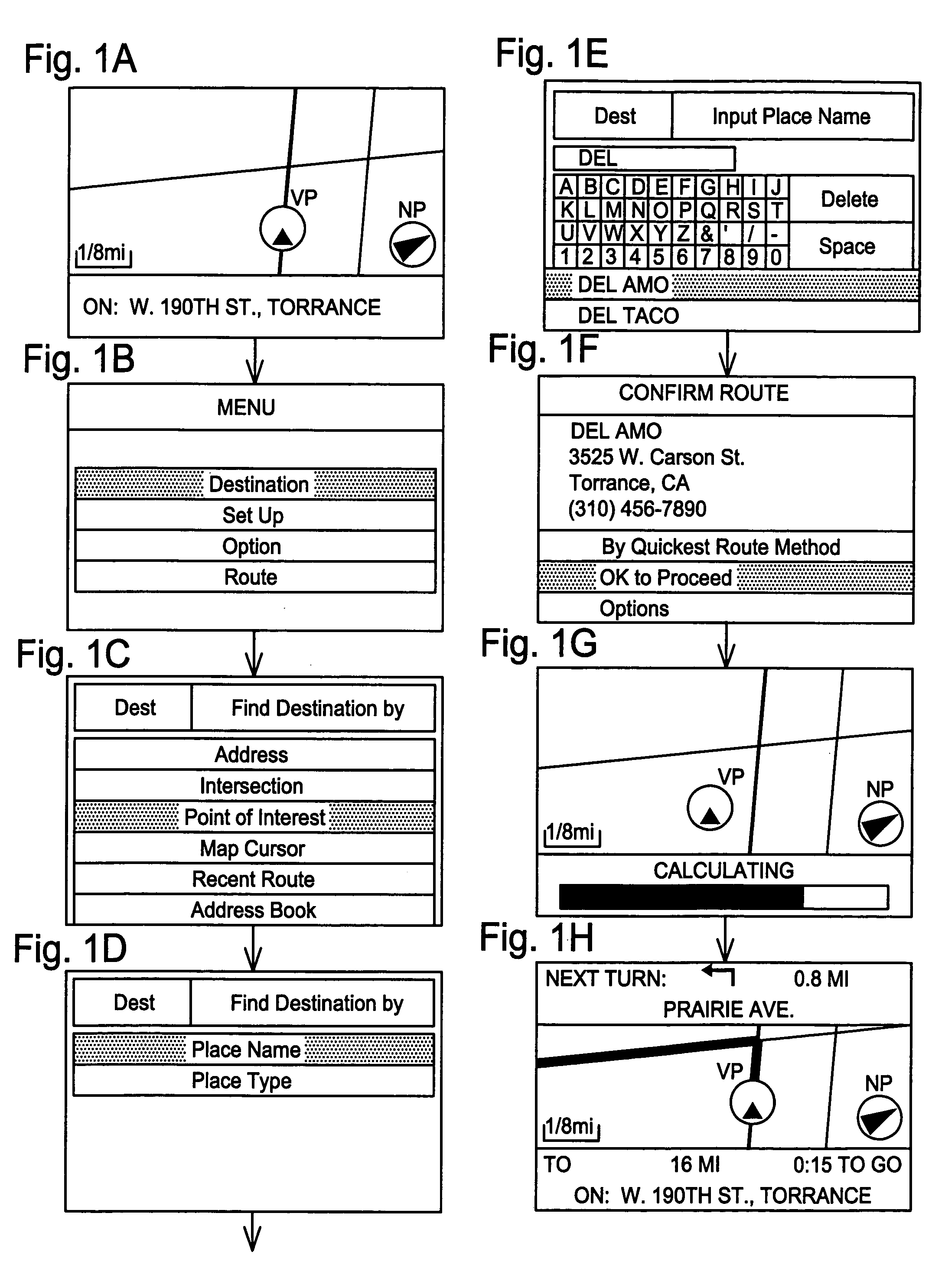 Display method and apparatus for navigation system