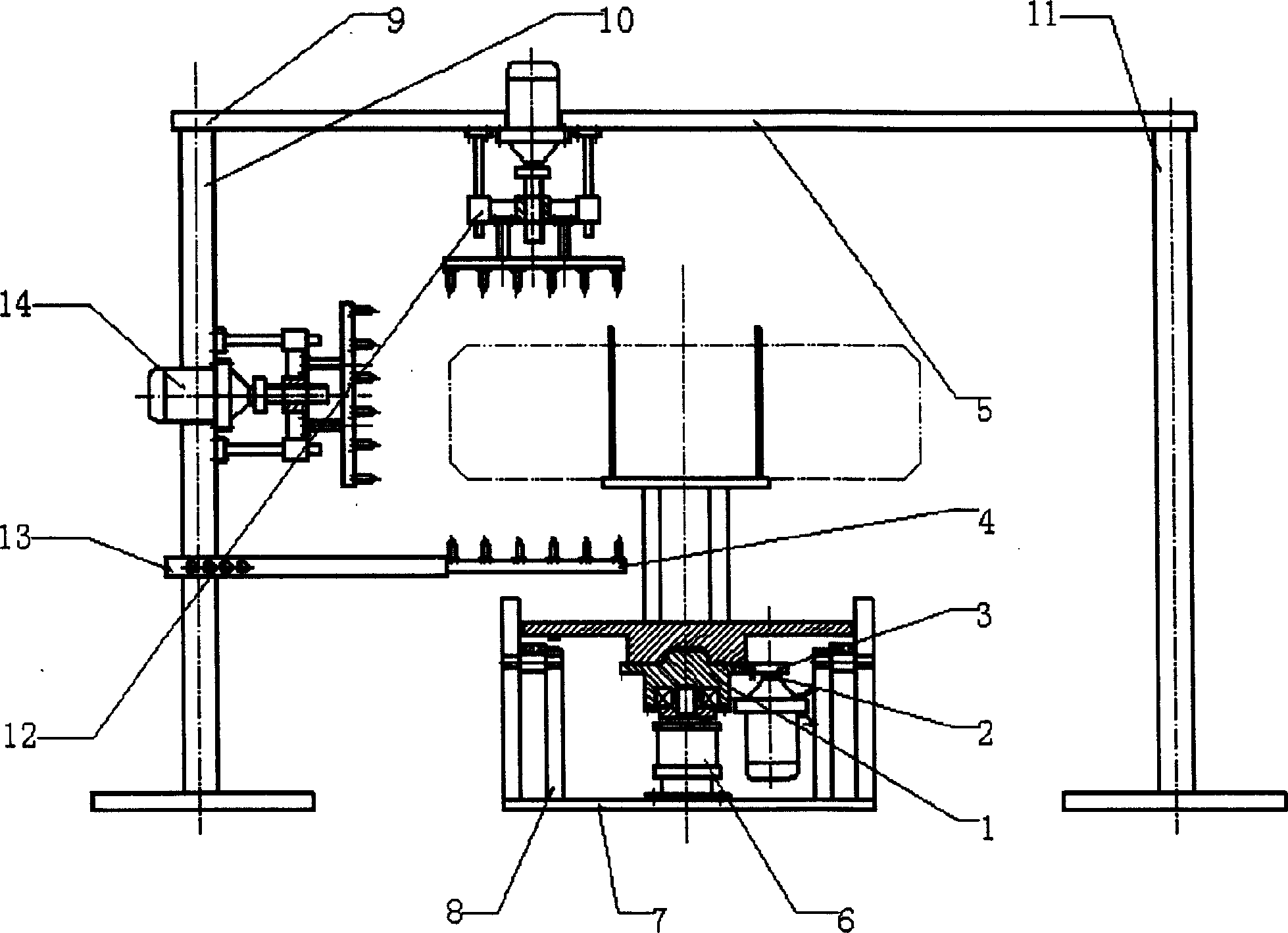 Spray-coating machine for external surface of tire