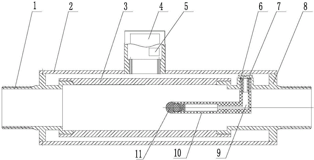 Crude oil water content measuring device and method based on radio frequency method