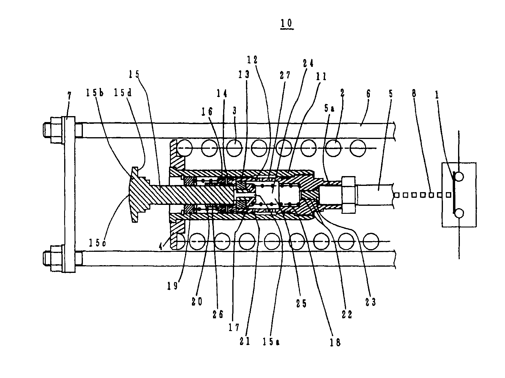 Buffering device for the operating mechanism of a switchgear, and method of lubrication thereof