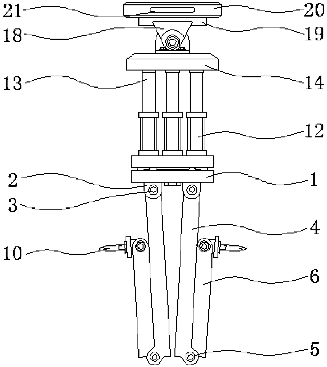 Elevated intelligent prospecting device for road construction and convenient to fold