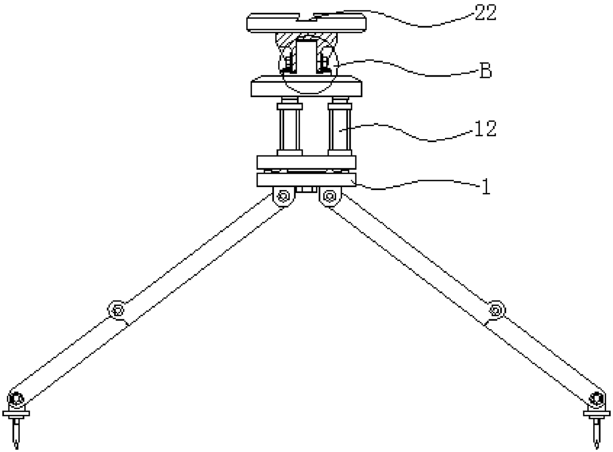 Elevated intelligent prospecting device for road construction and convenient to fold