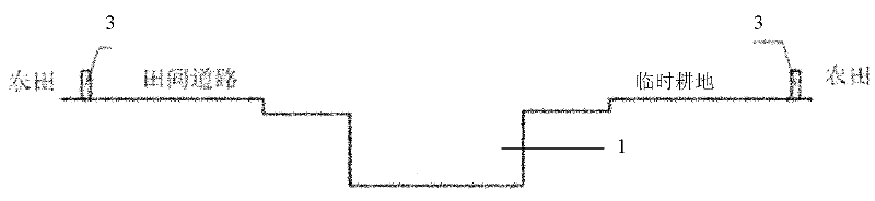 Compound mud-rock flow discharge and guide trough