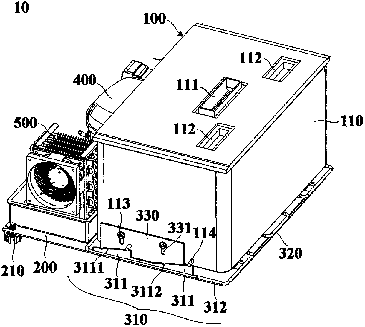 Refrigerating module for refrigeration and freezing device and refrigeration and freezing device