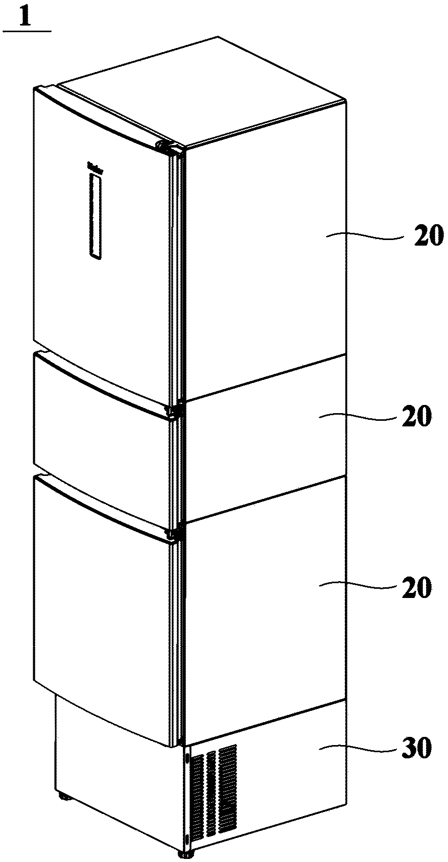 Refrigerating module for refrigeration and freezing device and refrigeration and freezing device