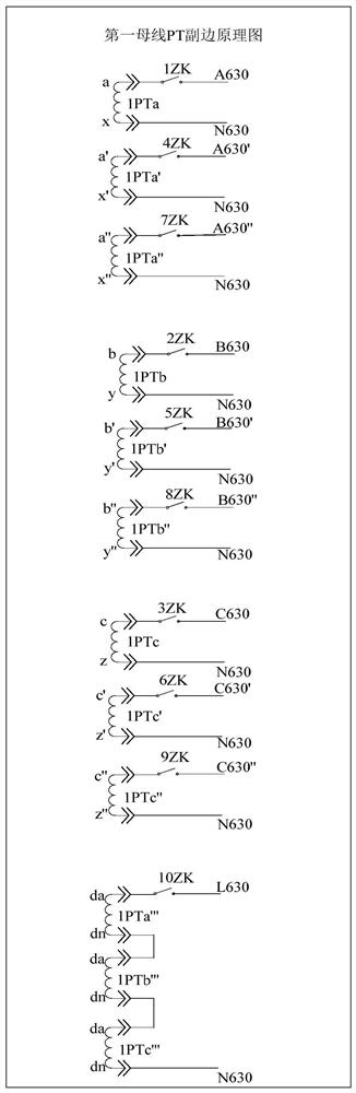 Transformer substation bus PT voltage passing system and method