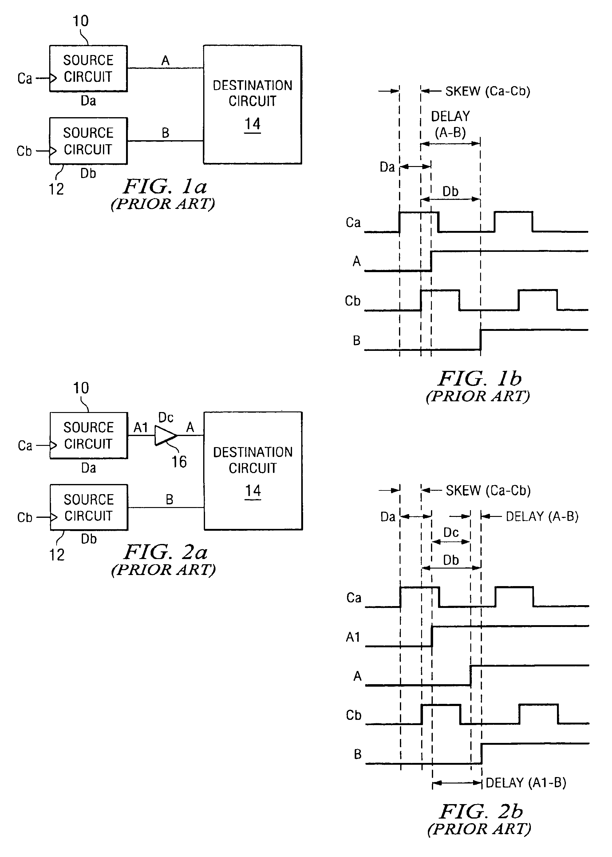 Circuitry for reducing the skew between two signals