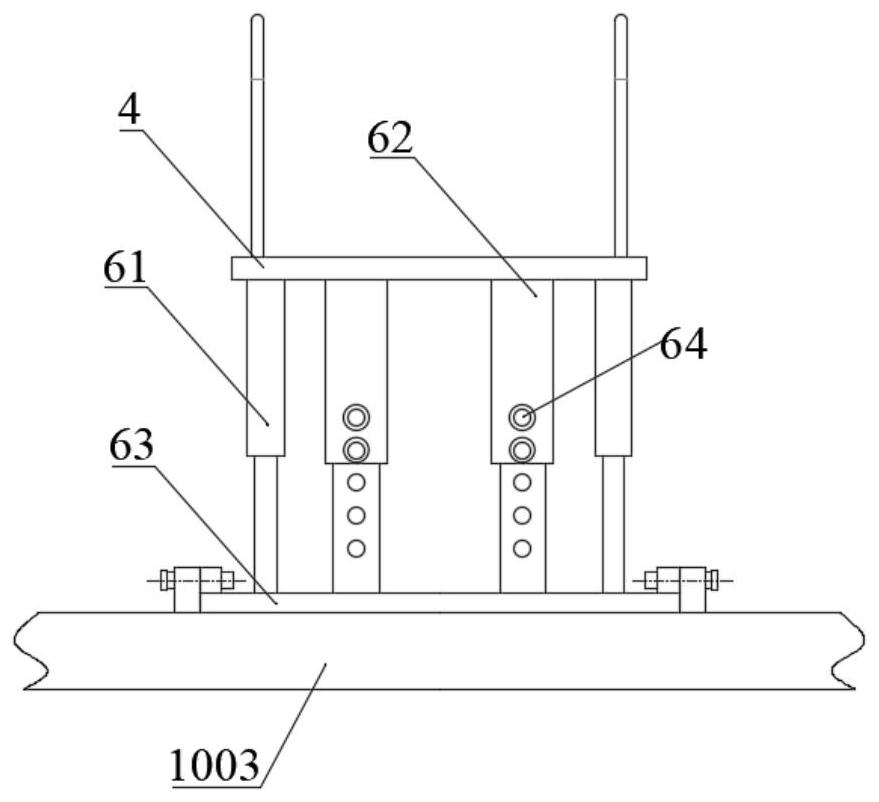 Telescopic trestle attached to cantilever beam of self-elevating drilling platform and application method