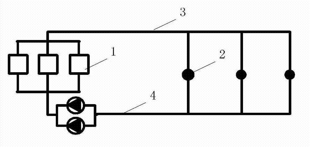 Distributed water mixing and pressurized heat supply system having decoupling function and design method of system