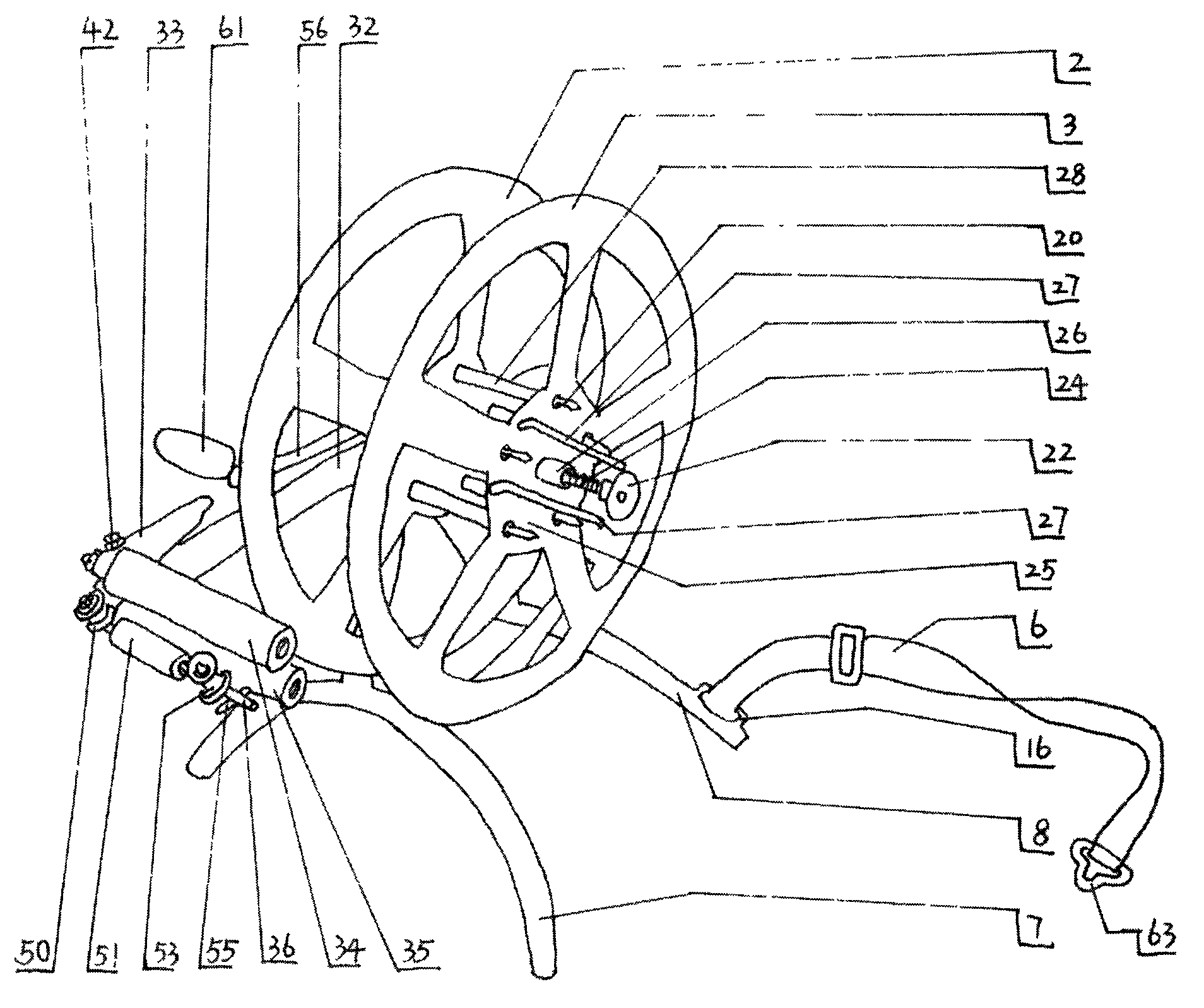 Hose collecting machine