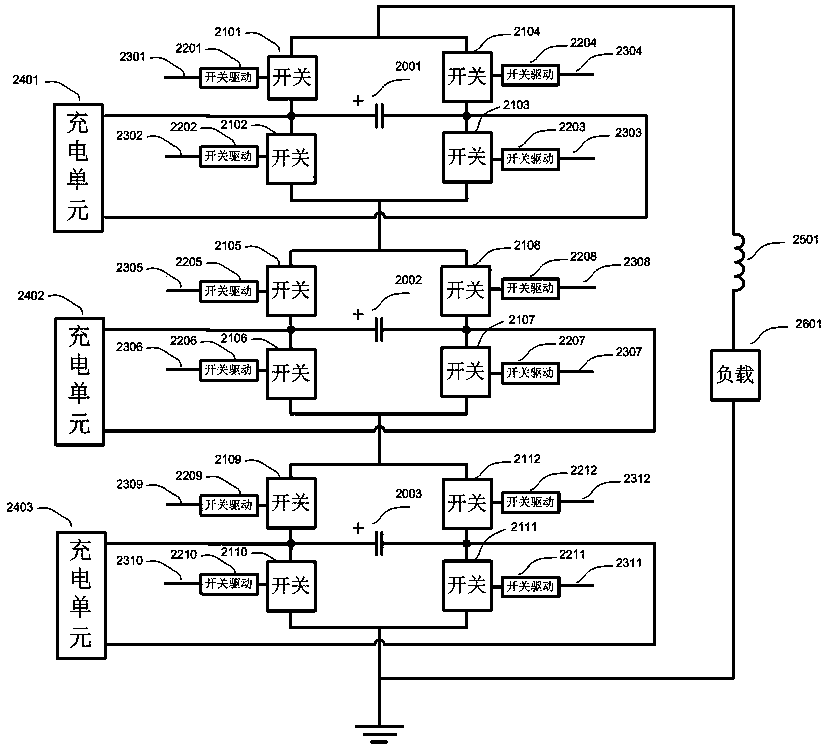 All-solid-state high voltage pulse current source with positive and negative pulse output