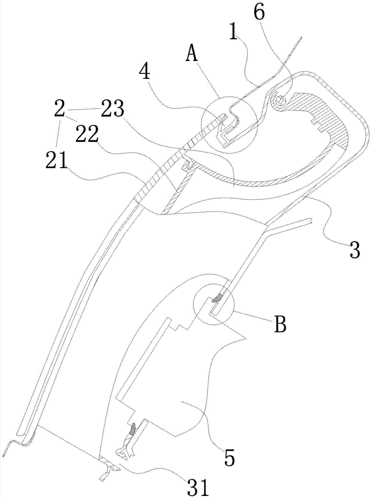 Waterproof and dustproof charging port structure assembly of automobile