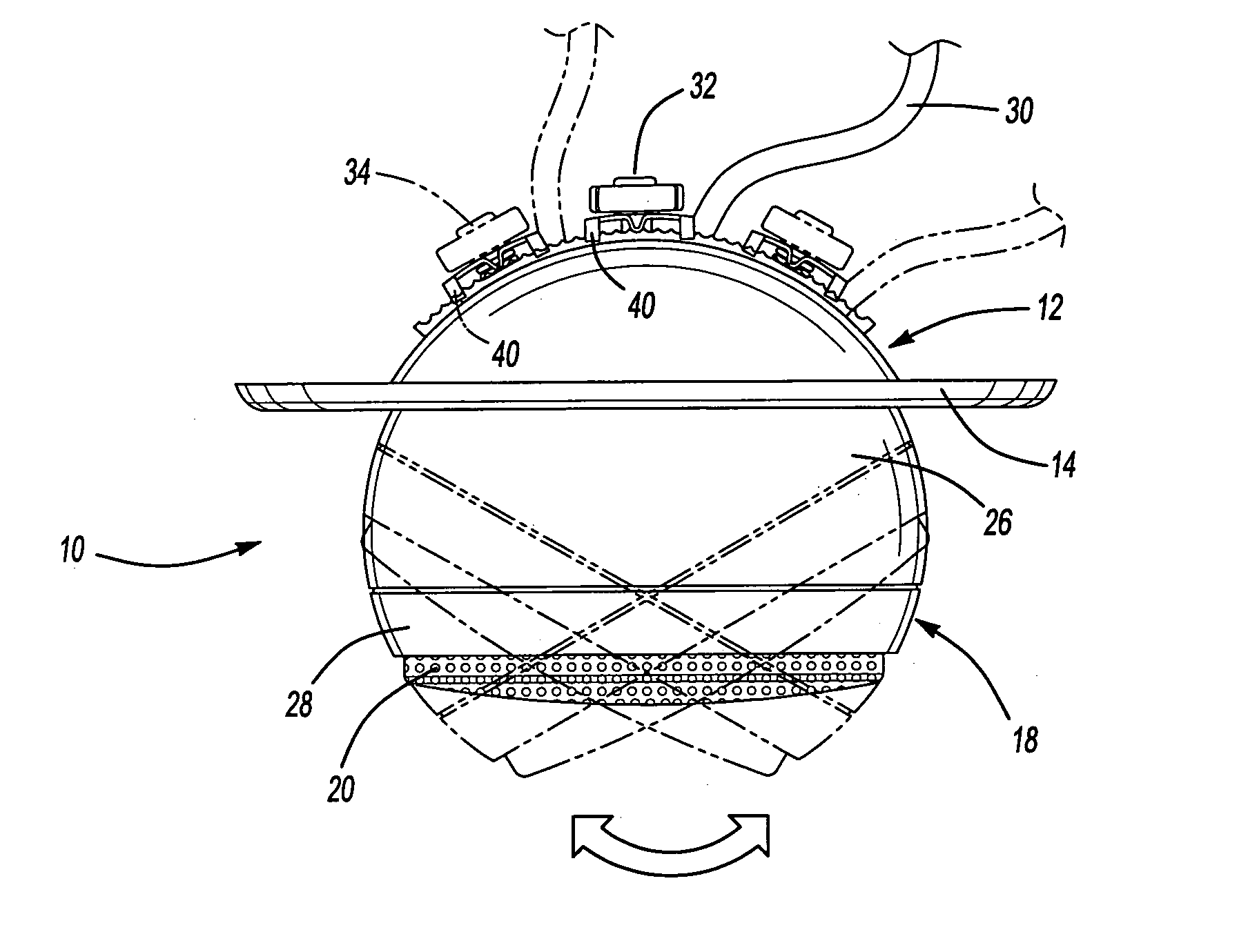 Audio speaker with partially spherical speaker housing and escutcheon