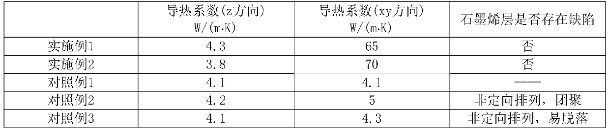 Graphene material directional arrangement and silica gel pad composite molding method and product