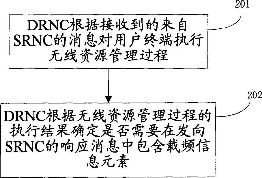 Terminal carrier frequency information interactive method between radio network controller of multiple carrier frequency system