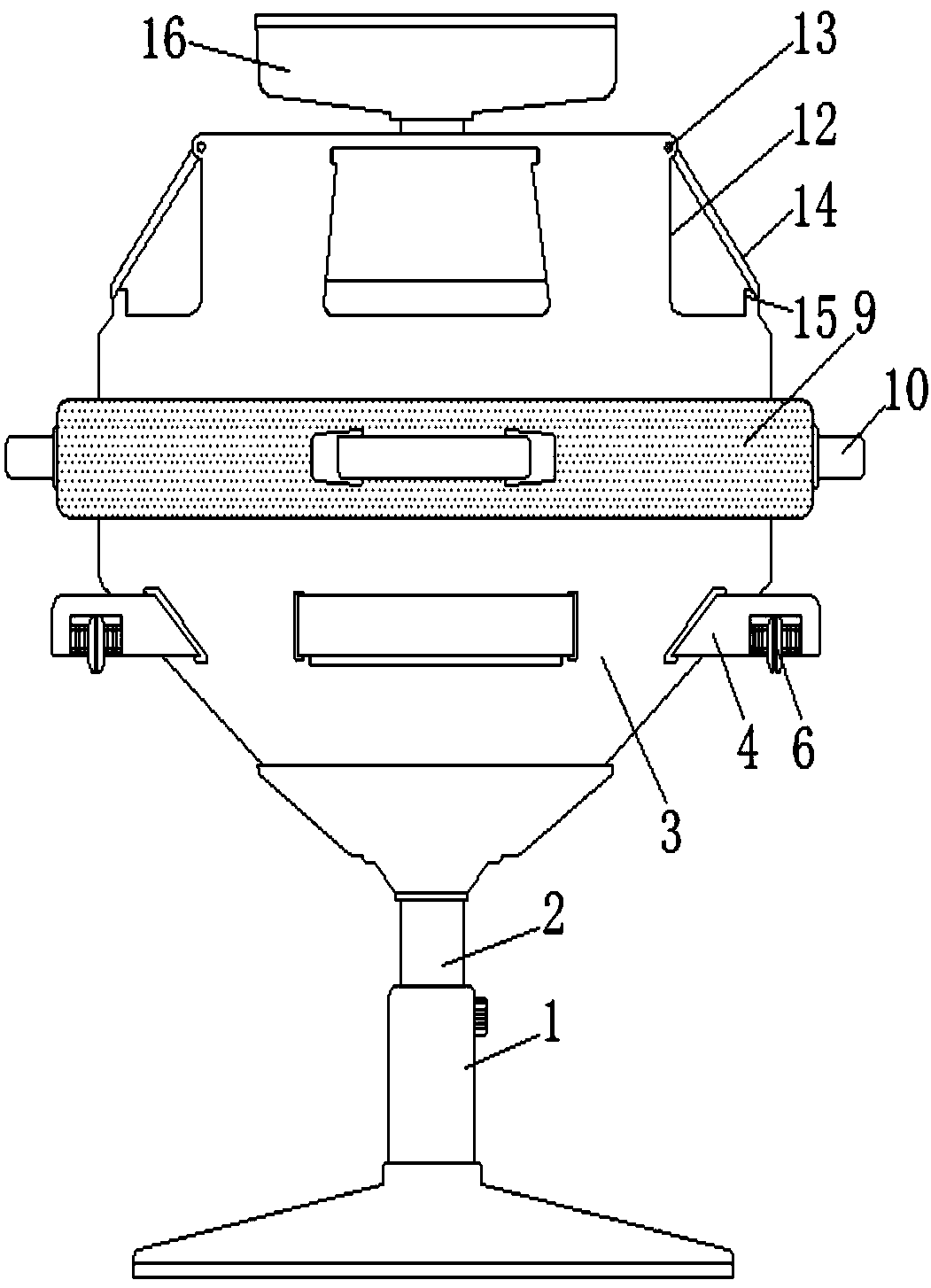 A vegetable planting data display cabinet with multi-angle display function