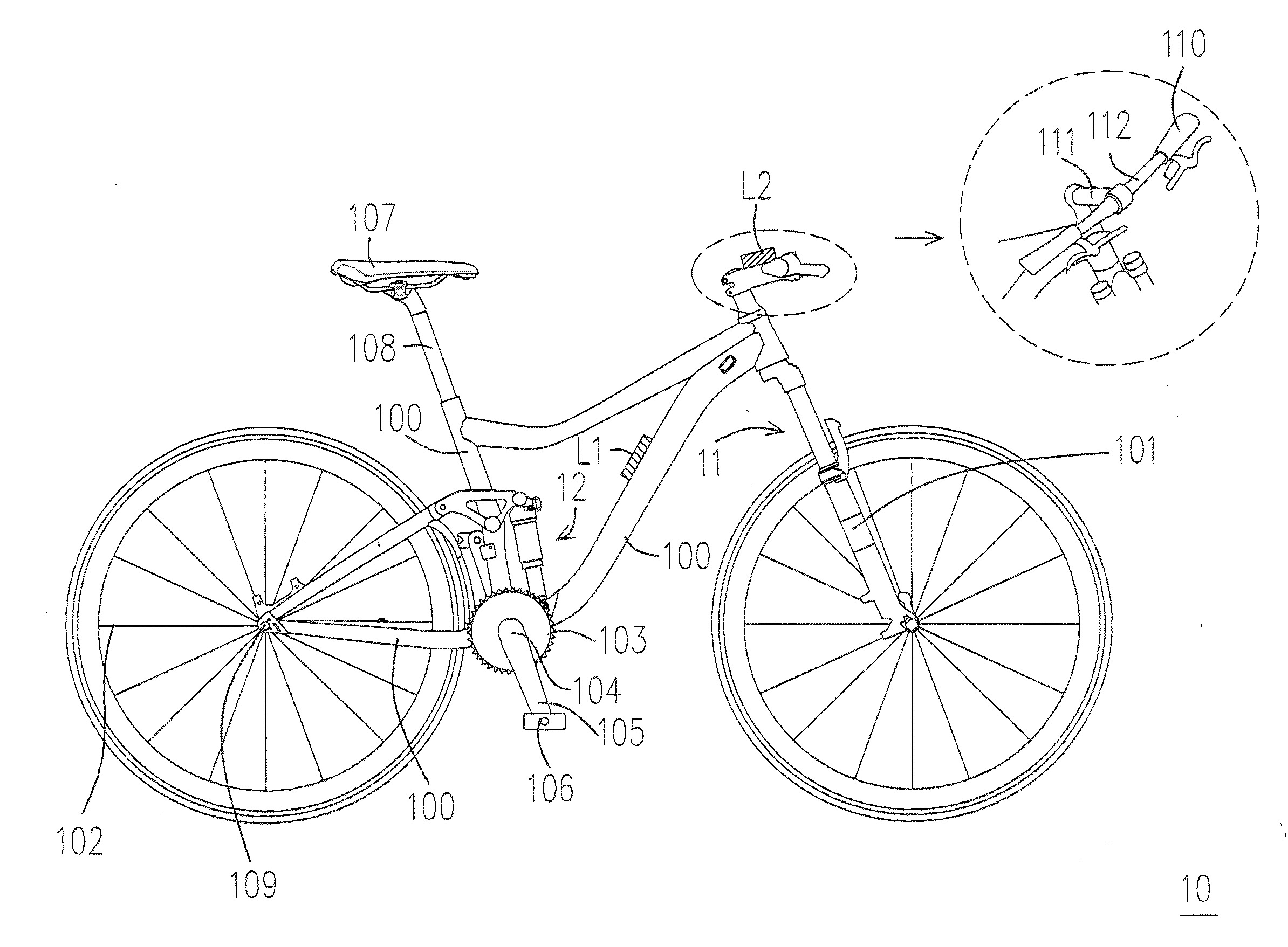 Automatic shock absorber system for bicycle