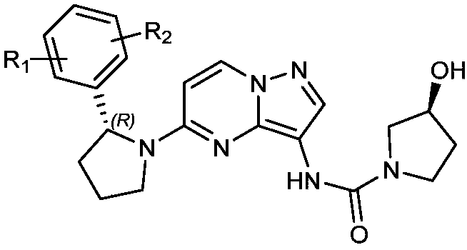 Radioactive iodine marked Larotrectinib compound, and preparation method and application thereof