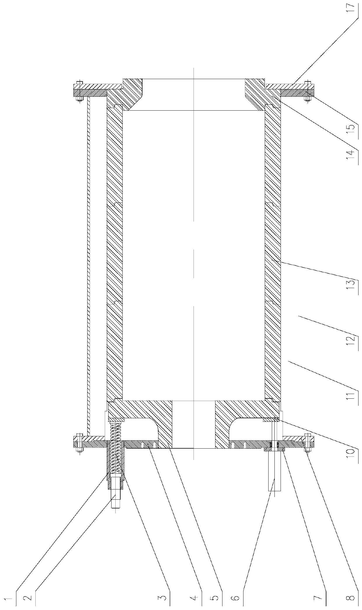 Mounting structure of ceramic liner rotary kiln