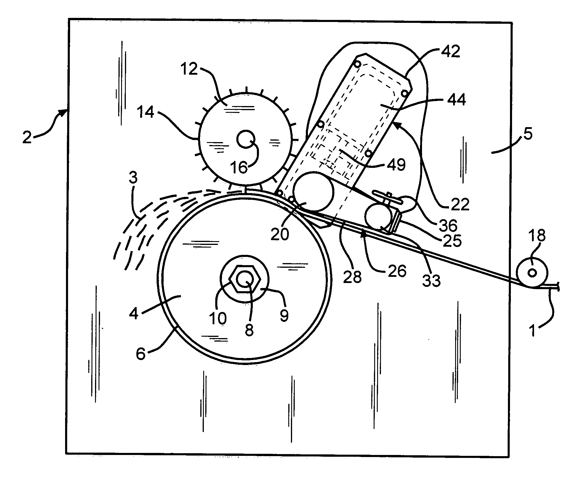 Fiber chopper with improved idler roll