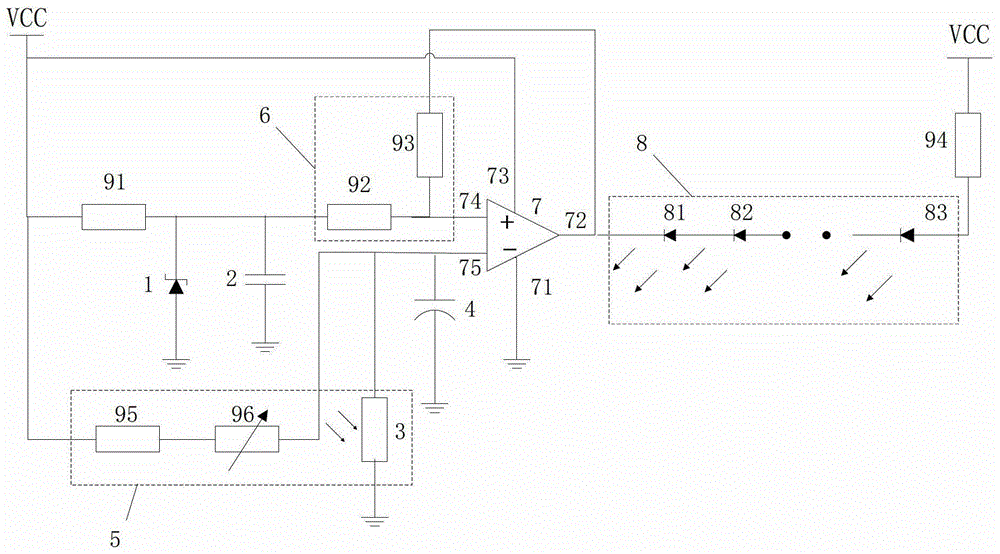 Dimming circuit for LED lights