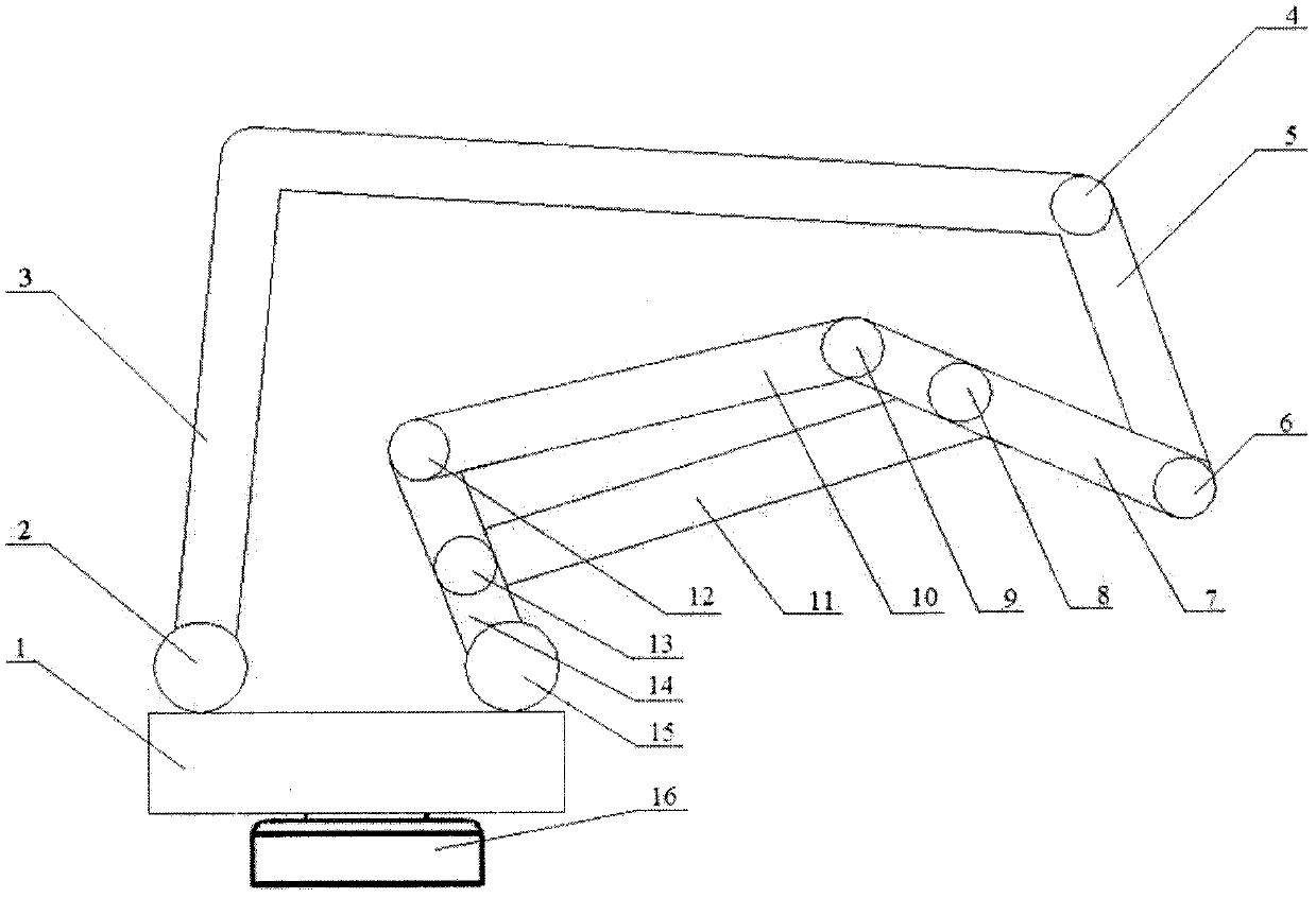 Controllable mechanism type palletizing robot mechanism