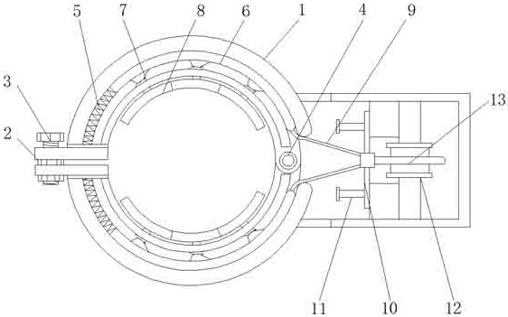 An auxiliary device for climbing a cable tower pole