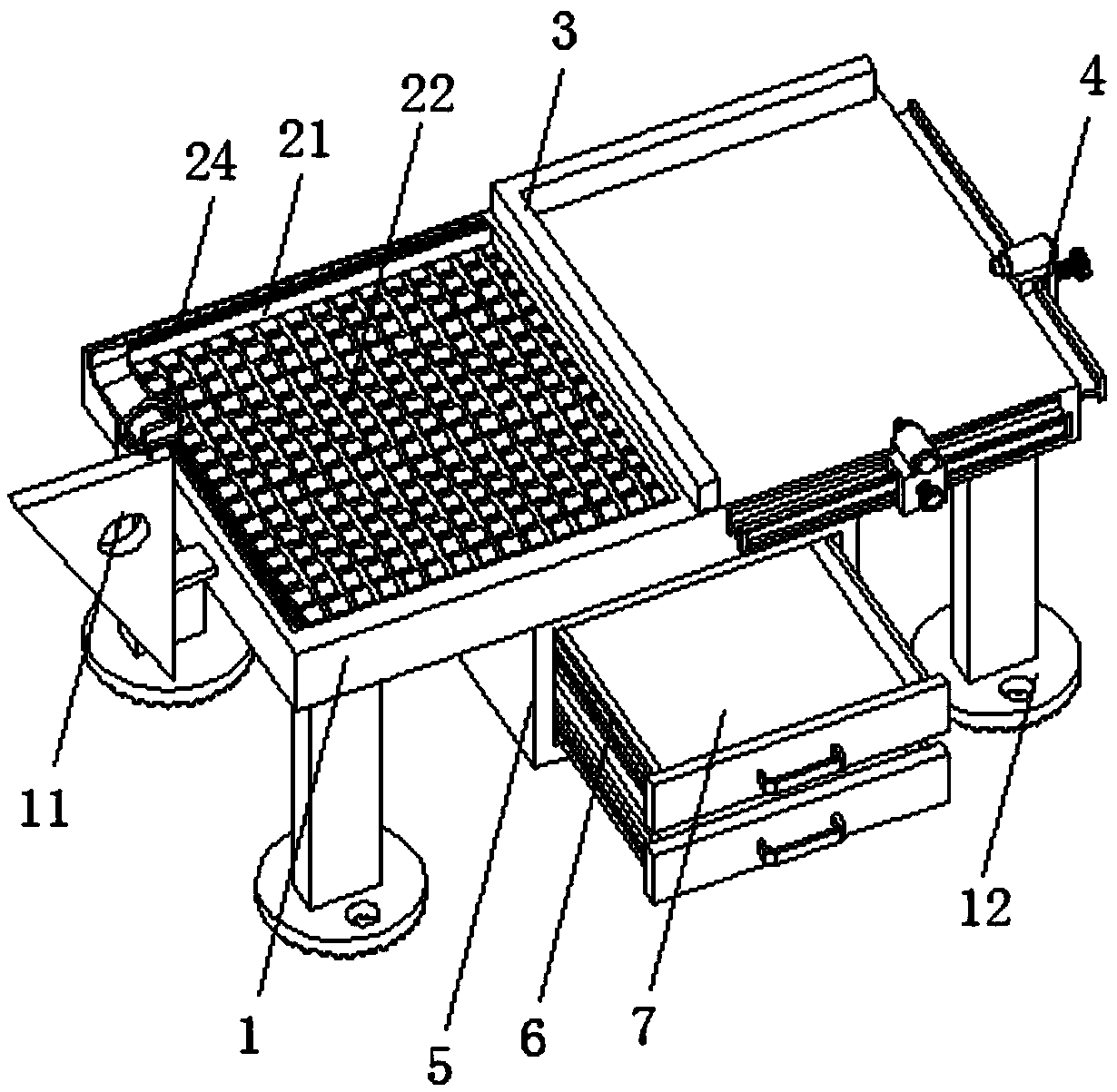 Special drawing desk for mathematics teaching