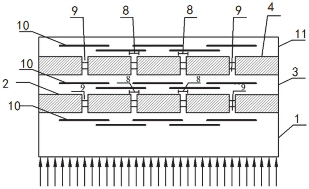 Composite non-bonding flexible pipe, preparation method and application