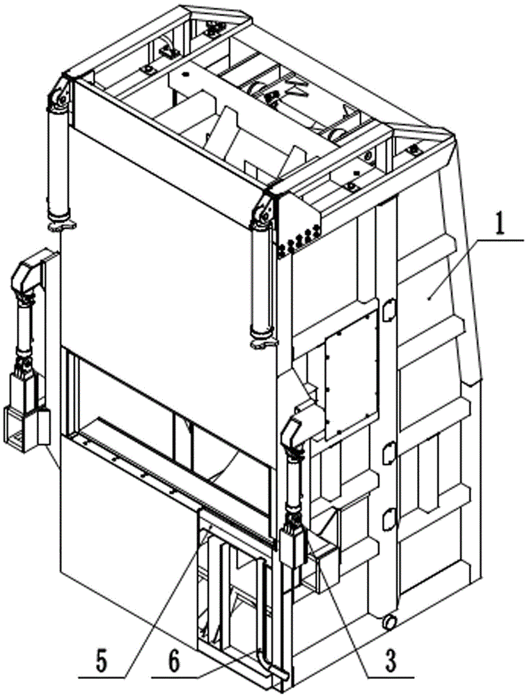 Connecting rod scraping-type and lifting-type compression transloading equipment