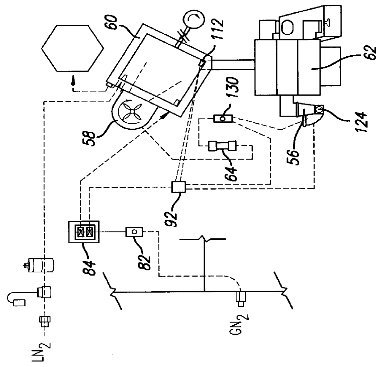 Media assist gaseous nitrogen distribution system for deflashing machine