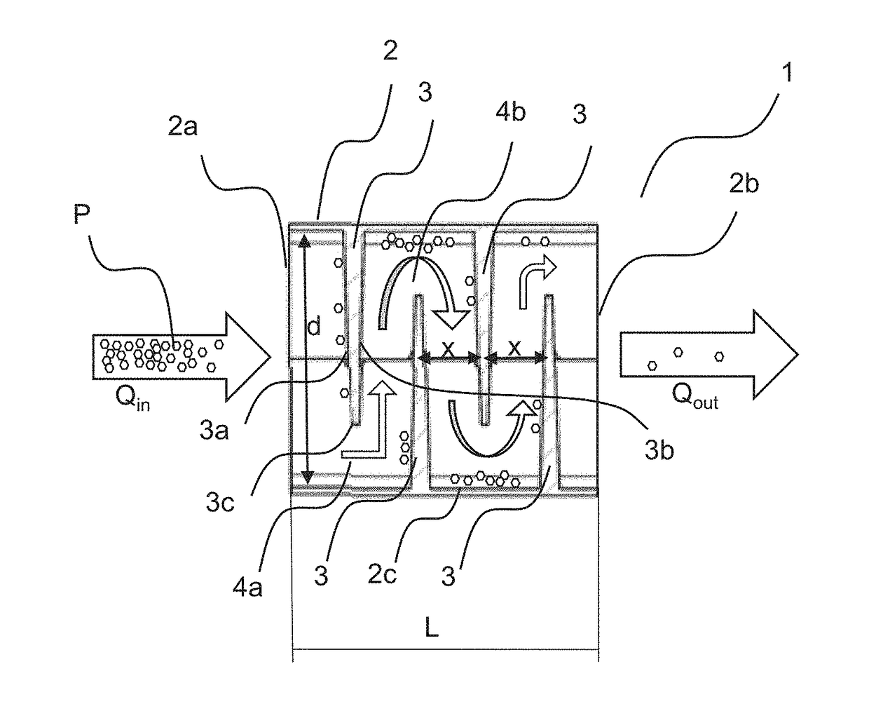 Device for collecting particles in an exhaled air flow