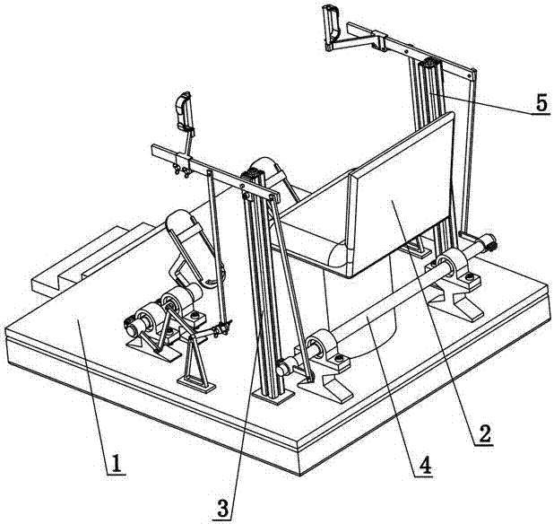 Rehabilitation trainer for simultaneous movement of four limbs of hemiplegic patient