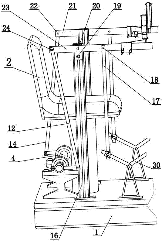 Rehabilitation trainer for simultaneous movement of four limbs of hemiplegic patient