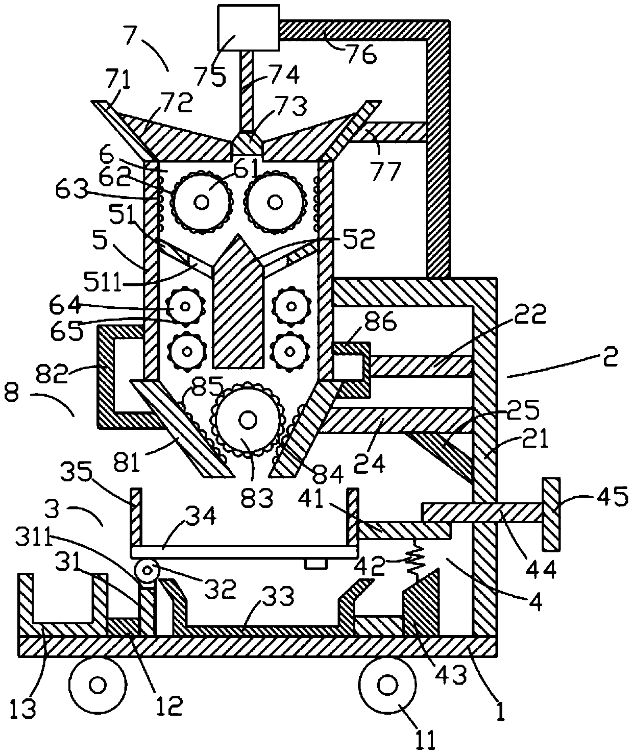 A device for threshing corn